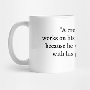 Shostakovich quote | Black | A creative artist works on his next composition Mug